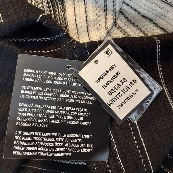 Nine West Knit Sweater Dress size XS Fit Flare Stripe Acrylic Elastane NWT - Picture 8 of 14